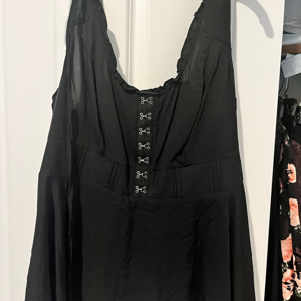 Elegant Black top with Hook Details